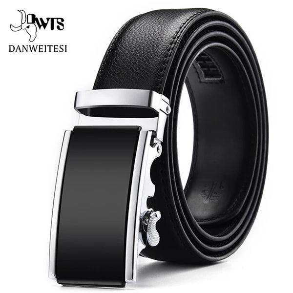 Leather Belts for Men Automatic Male Belts Cummerbunds Leather Belt Men Black Belts Cinturon Hombre