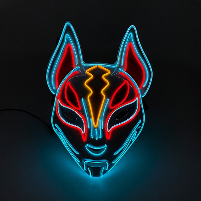 Halloween Carnival Party Costume Decoration Luminous LED Mask Halloween Mask LED Maske Light Up Party Masks for Glow Party