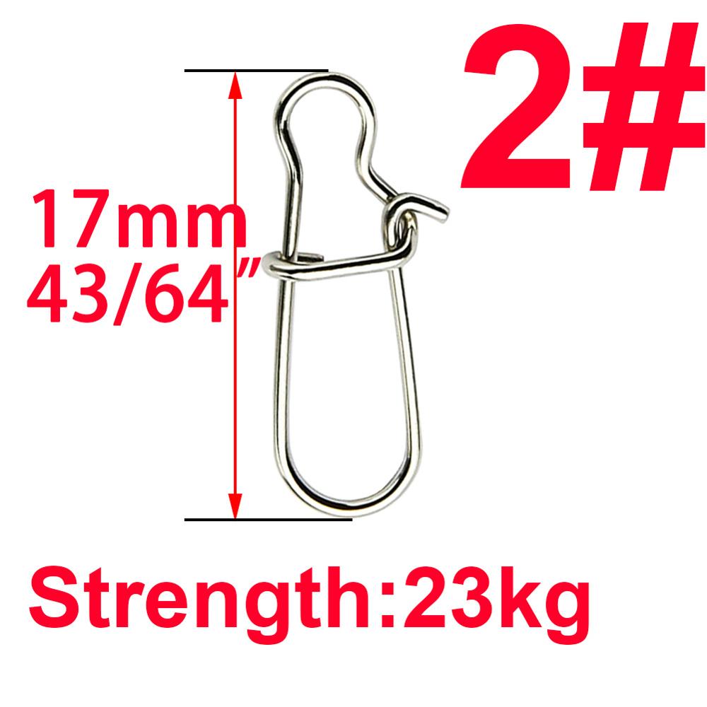 50pcs/Box Stainless Steel Fishing Connector Hooked Snap Barrel Swivel Hook Lure Carp Tool Accessories Goods for Fishing