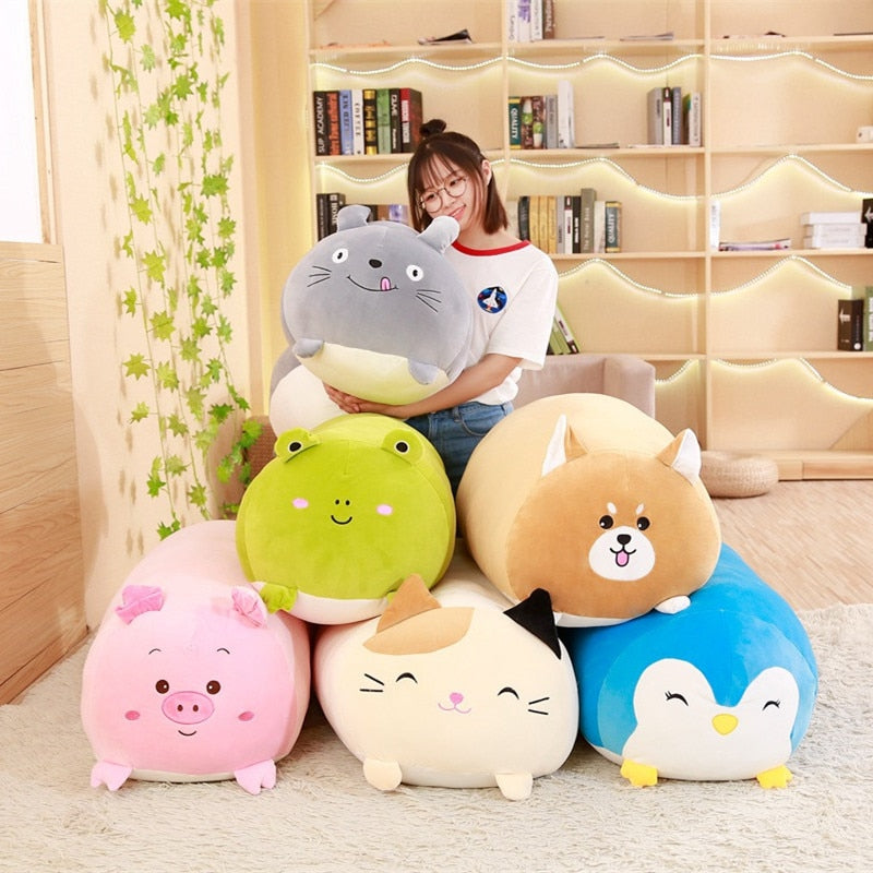 9 Styles Animal Sweet Dinosaur Pig Cat Bear Plush Toy Soft Cartoon Panda Hamster Elephant Deer Stuffed Doll Baby Pillow