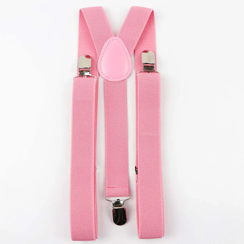 Solid Color Man's Belt Men Women Suspenders Polyester Y-Back Braces Adjustable Elastic