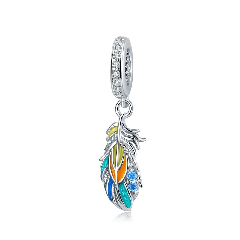 BAMOER 925 Sterling Silver Crystal Bee Crystal Charm Fit Women Charm Bracelets DIY Jewelry Girlfriend