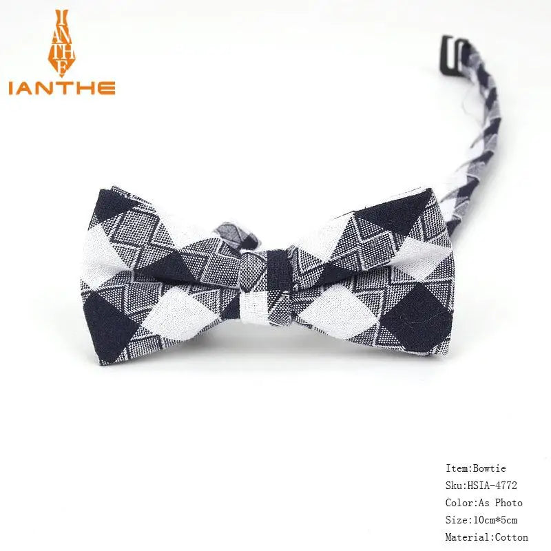 36Colors Brand Plaid Kid Bowtie Cotton Children Bowties Baby Kid Classical Pet Dog Cat Striped Butterfly Child Bow Tie