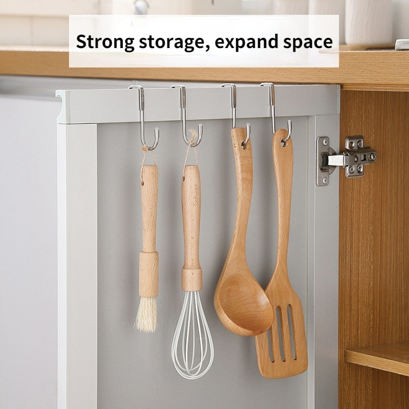 304 Stainless Steel Hook Punching Double S-Shape Hook Kitchen Bathroom Cab