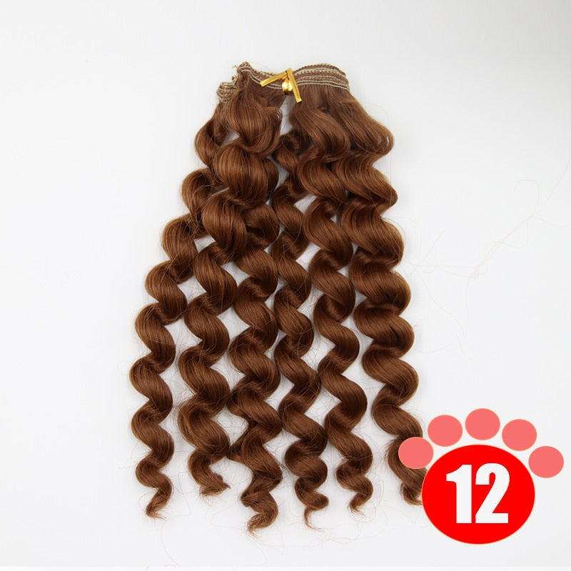 Msiredoll Bjd Wig Accessories 1piece 20*100CM Doll Hair for 1/3 1/4 1/6 1/12 Curly Doll Hair Bjd Wig Diy