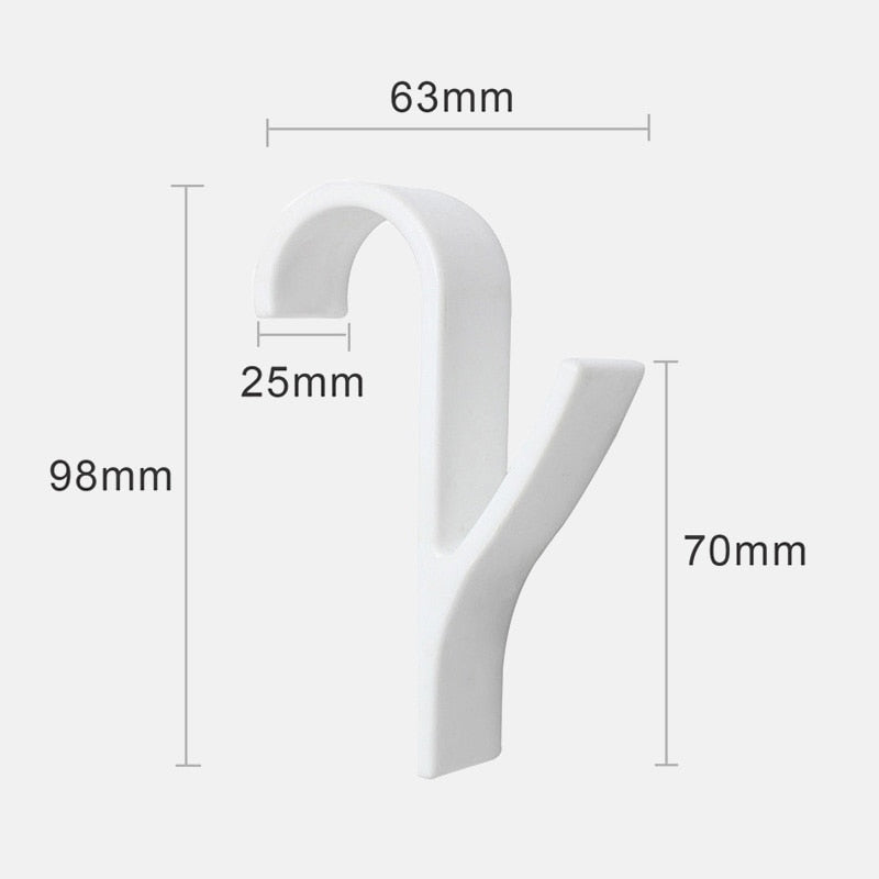 Kitchen Bathroom Hanger Clips Storage Racks White Clear Hanger Heated Towel Radi