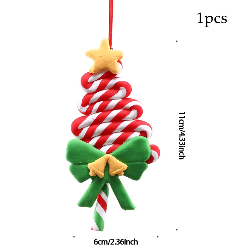 Multi Size Red and White Christmas Candy Canes Christmas Balls Christmas Tree Pendant Family Christmas Decoration New Year