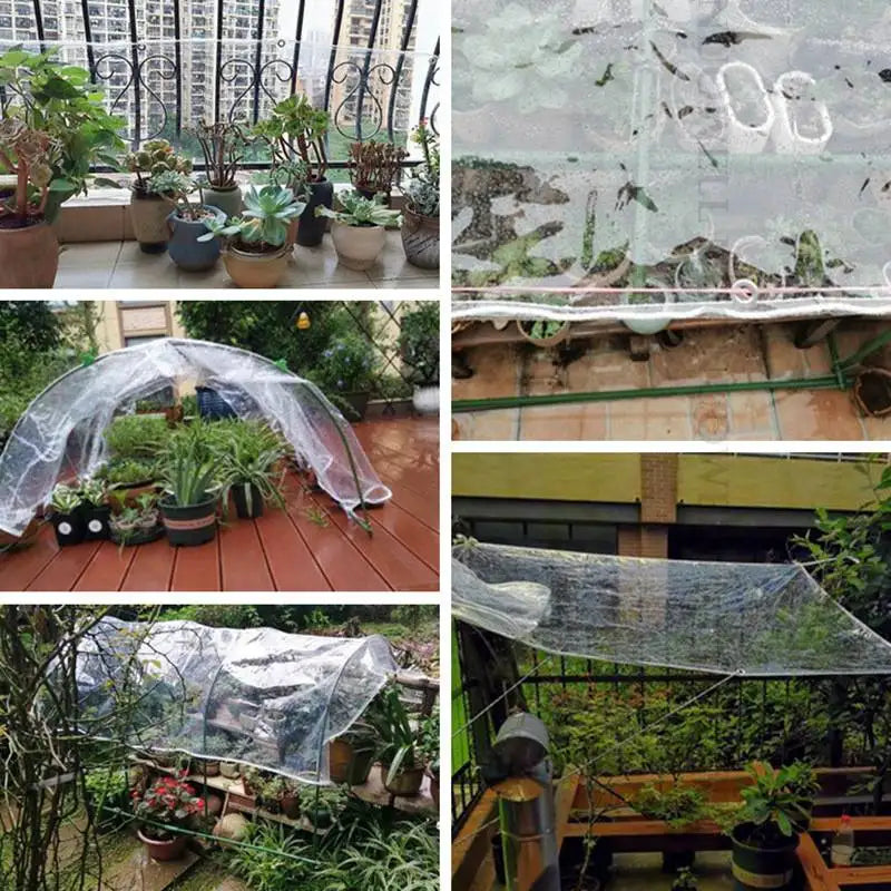 99.99% Transparent PVC Tarp Balcony Rainproof Cloth палатка Toldos Camping Tent Shading Net Tarpaulin Succulent Plants Cover