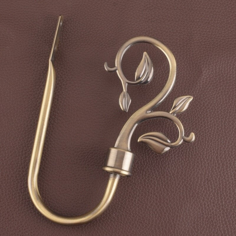 2pcs/Set Curtain Tieback Holder Hooks Tie Backs Bedroom Living Room Curtain Decoration Accessories Holdback Metal Curtain Hook