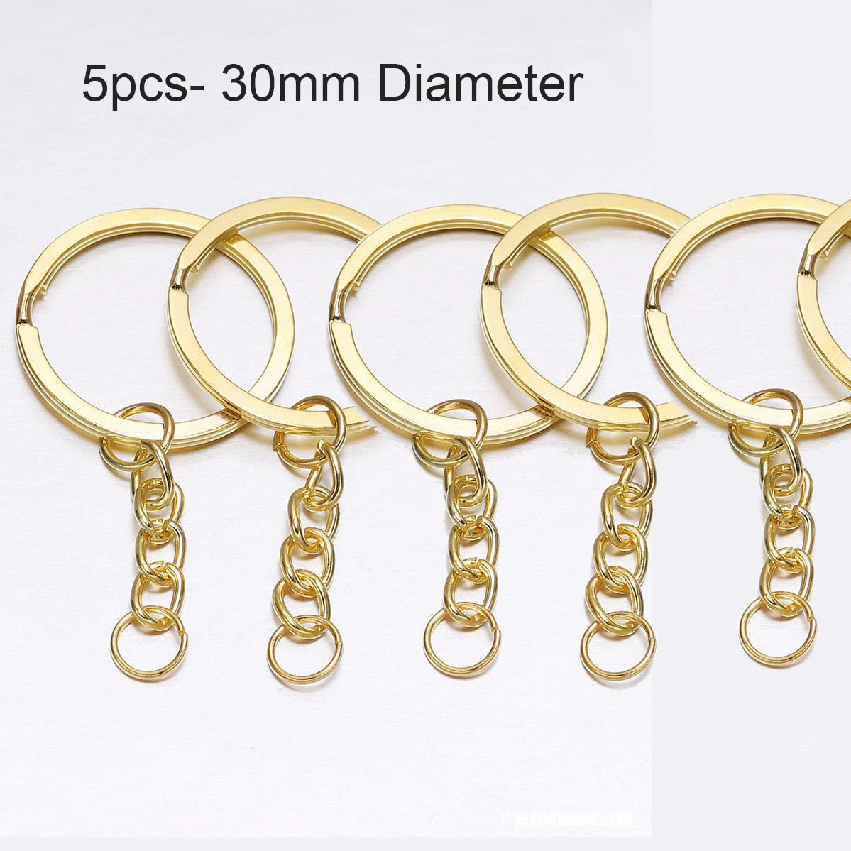 Silver Plated Metal Blank Keyring Keychain Split Ring Keyfob Key Holder Rings Women Men DIY Key Chains Key Ring Accessories