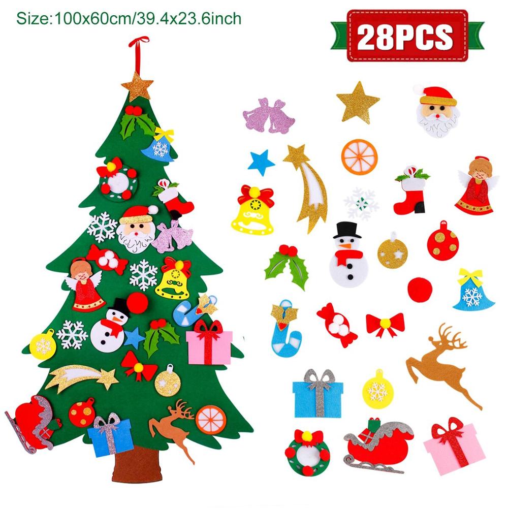 3D DIY Conical Felt Christmas Children Christmas Decor Christmas Ornaments Christmas Decorations for Home New Year Deco Noel