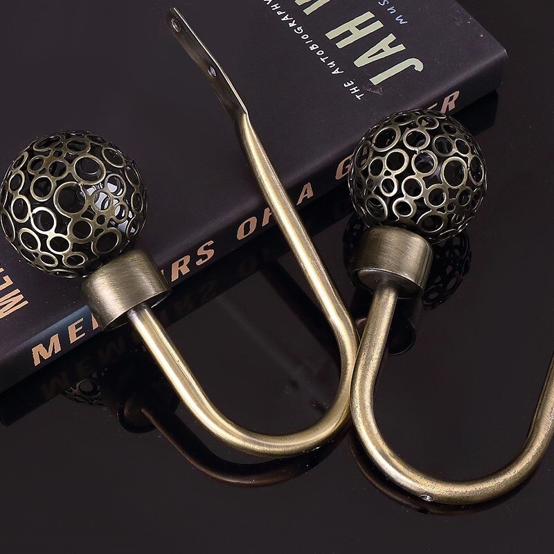 2pcs/Set Curtain Tieback Holder Hooks Tie Backs Bedroom Living Room Curtain Decoration Accessories Holdback Metal Curtain Hook