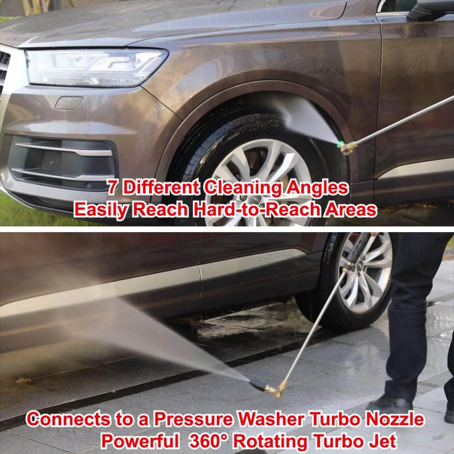 Pressure Washer Gun Adapter for Karcher K Series to 1/4'' Inch Quick Connect Fitting With Power Washer Spray Nozzle Tips