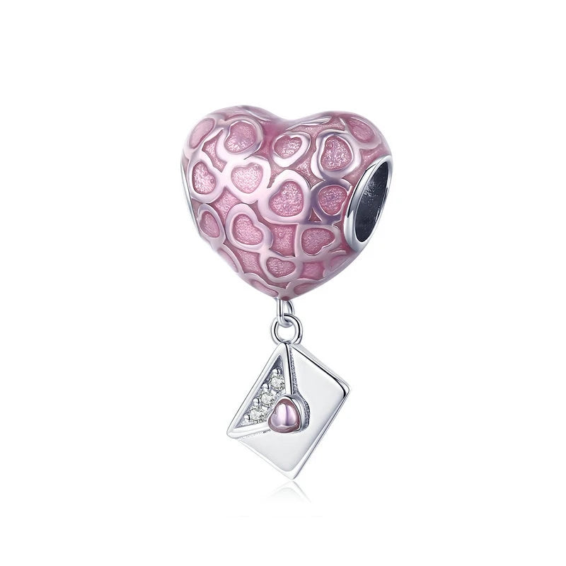 BISAER 925 Sterling Silver Couple Girl Boy Pendant Charm Pineapple Strawberry Dessert Beads for Women Bracelet DIY Fine Jewelry