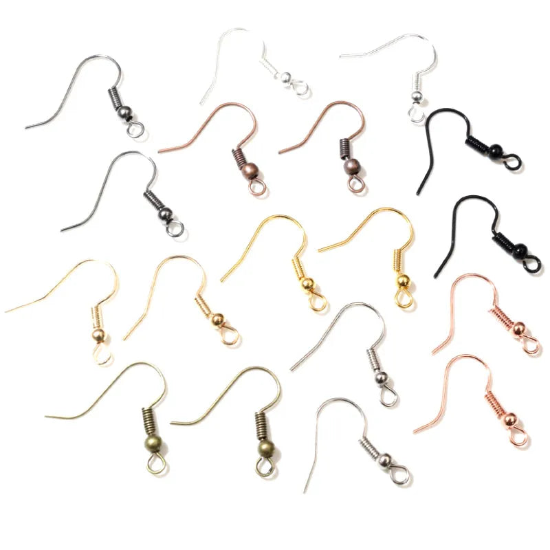 100pcs/Lot 20x17mm DIY Earring Findings Earrings Clasps Hooks Fittings DIY Jewelry Making Accessories Iron Hook Earwire Jewelry