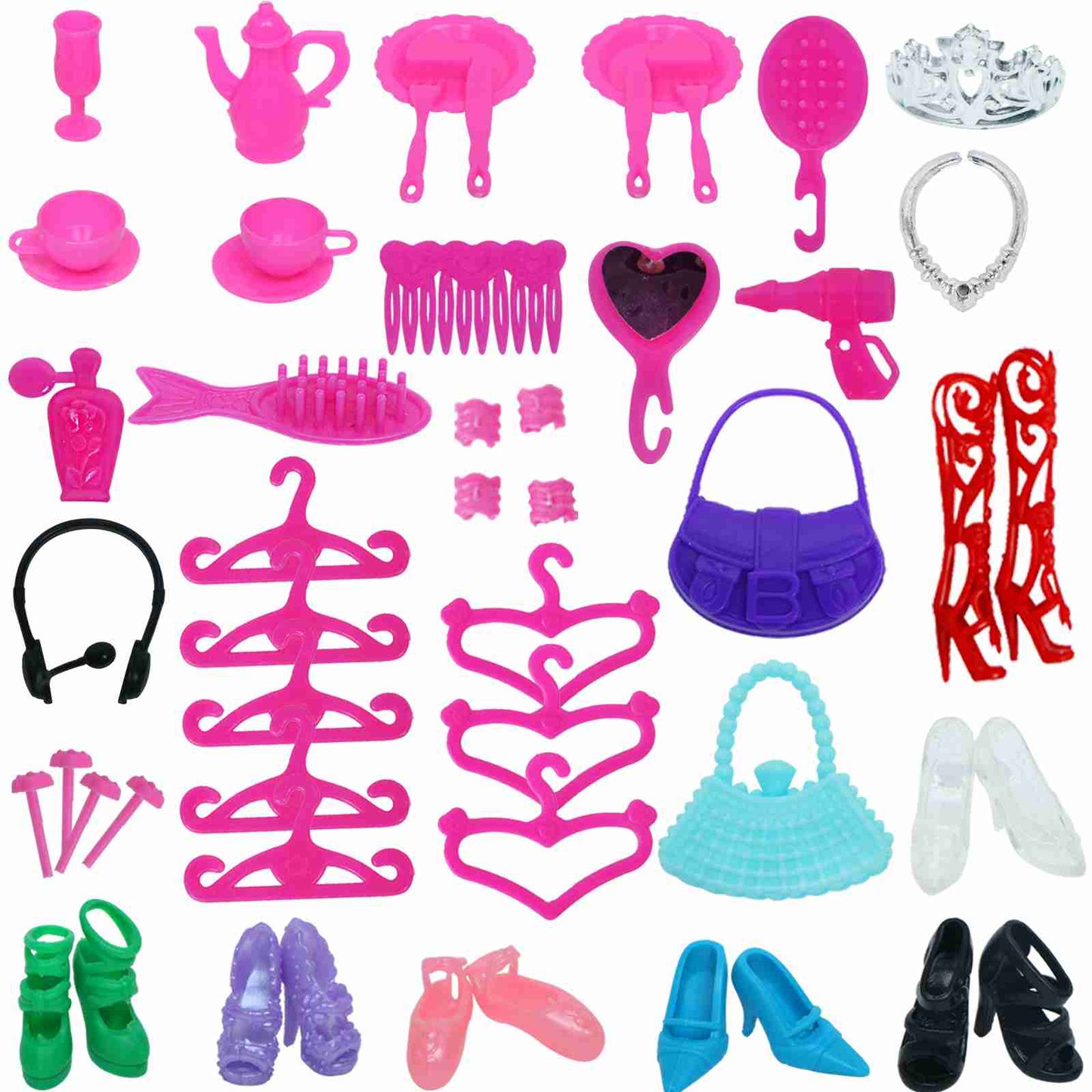 Mix Doll Accessories Option Shoes / Shoe Cabinet White Rack Storage Sofa Dresses Dollhouse Furniture for Barbie Doll