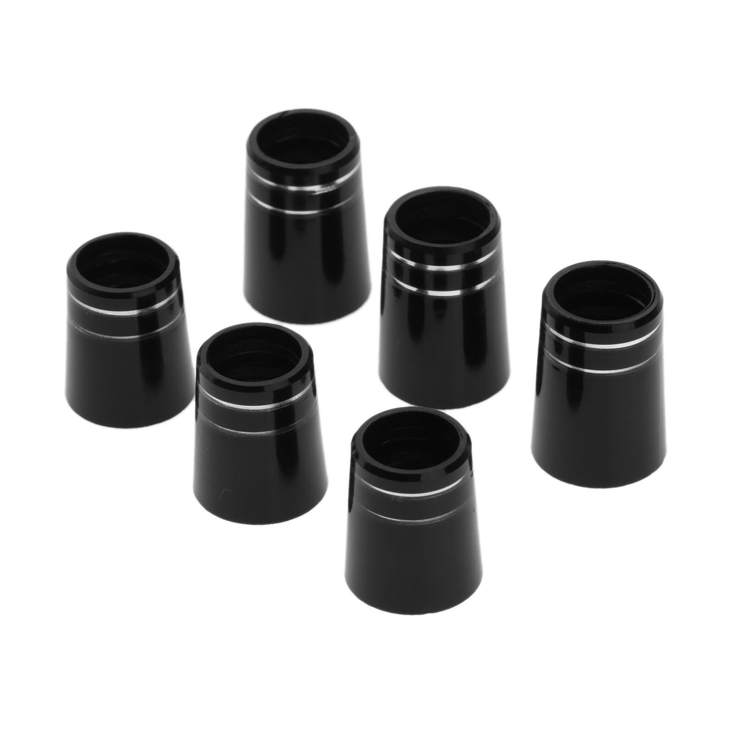10 Pcs Black Golf Ferrules Plastic Golf Club Heads Replacement Fit 0.350 or 0.370 Tip Irons Shaft 8.9X16X13.4mm/ 9.5X19X13.6mm