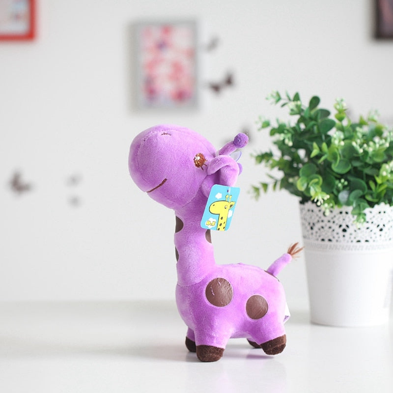 18cm/25cm Cute Giraffe Plush Toy Pendant Soft Deer Stuffed Cartoon Animals Doll Baby Kids Toys Christmas Birthday Colorful