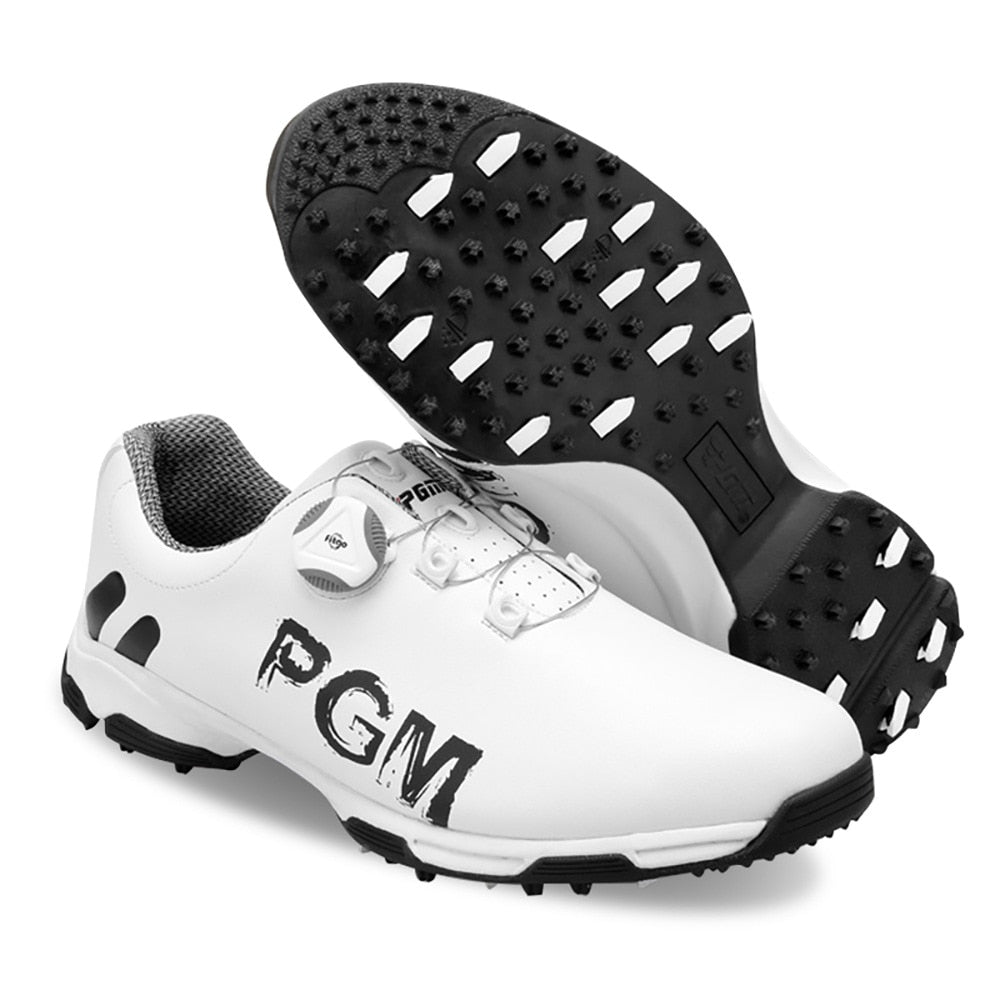 PGM Golf Shoes Men's Shoes Sports Waterproof Anti Slip for Golfer New Patented Rotate Buckle Shoelace Multi Colors Soft Shoe