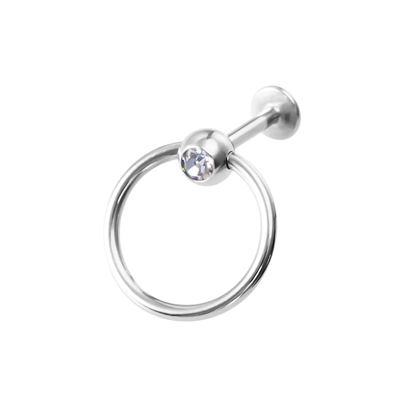 1PC Alien Labret Lip Ring Stainless Steel Internally Threaded Ear Cartilage Tragus Helix Stud Ear Piercing Women Body Jewelry