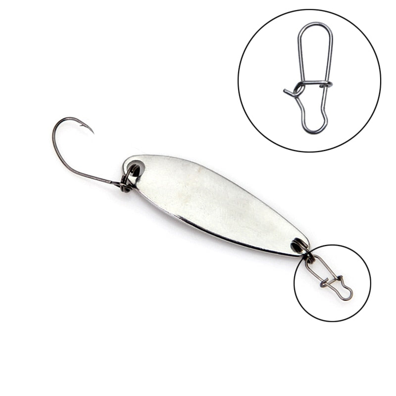 50pcs/Box Stainless Steel Fishing Connector Hooked Snap Barrel Swivel Hook Lure Carp Tool Accessories Goods for Fishing