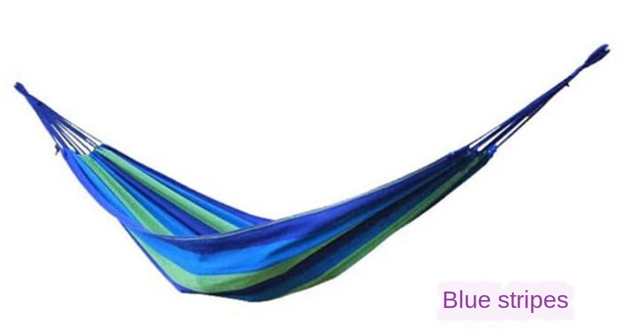 Double Thick Canvas Hammock Outdoor Indoor Balcony Swing Bedroom Dormitory Hammocks Tree Bed for 2 Persons
