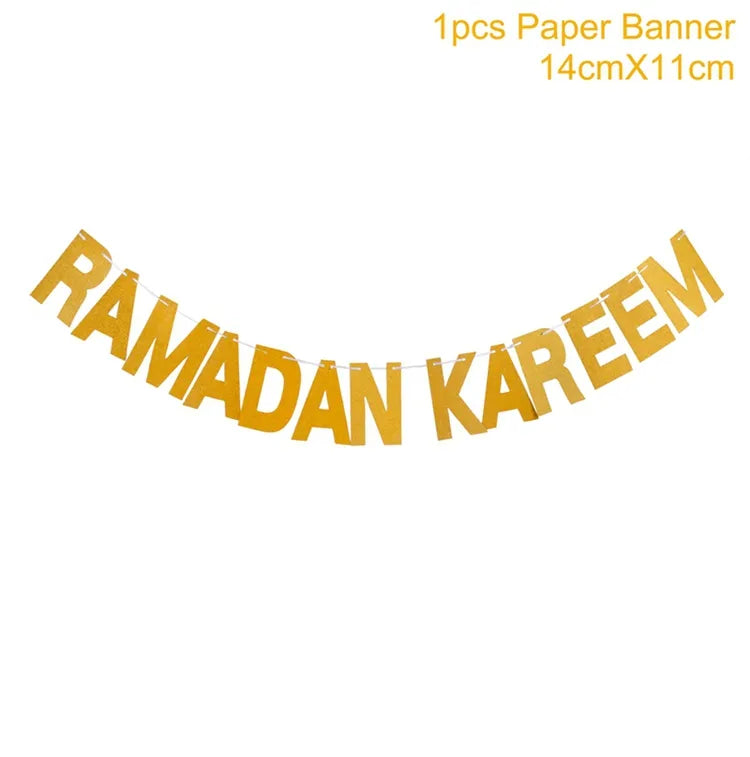 Eid Mubarak Banner Balloons Ramadan Kareem Islamic Muslim Party Decor Ramadan Decoration for Home 2024 Adha Aid Mubarak