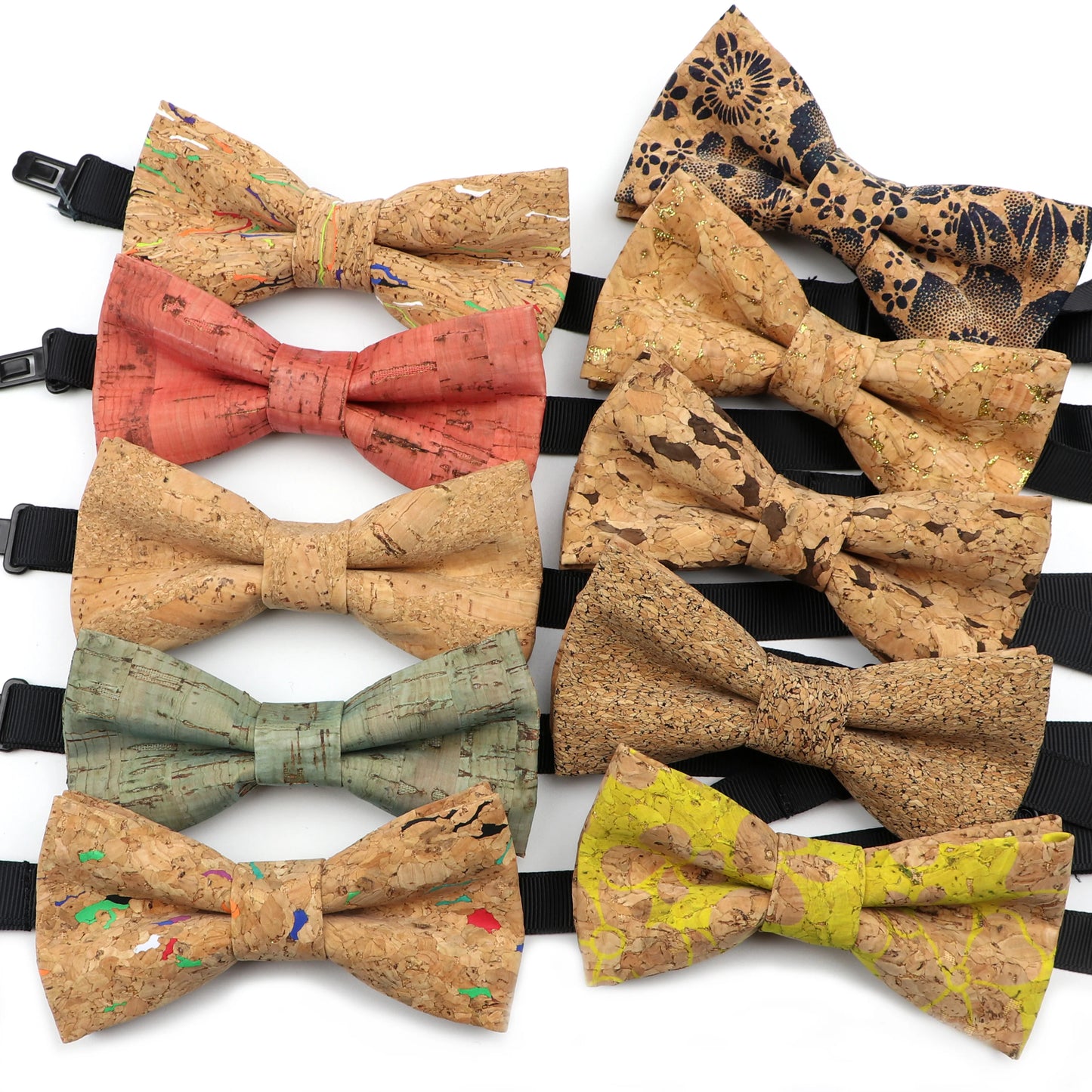 Fashion New Cork Wood Kids Bow Ties Novelty Handmade Fancy Bowtie Adjustable Butterfly Party School Children Accessories