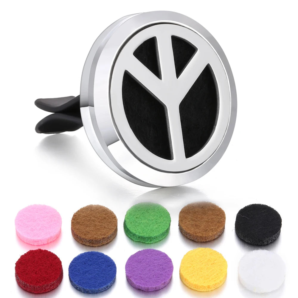 Aromatherapy Jewelry Car Perfume Diffuser Clip 30mm Flower Tree of Life Perfume Essential Oil Diffuser Locket Pendant Necklace