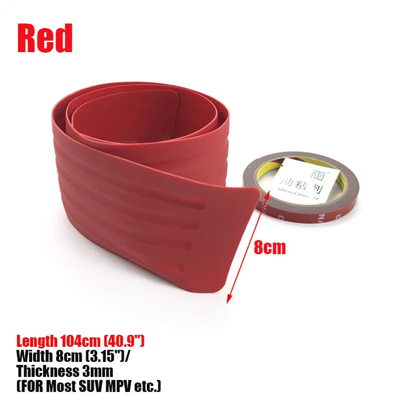 Universal 104*9cm 90*8cm Car Trunk Door Sill Plate Protector Rear Bumper Guard Rubber Mouldings Pad Trim Cover Strip Car Styling