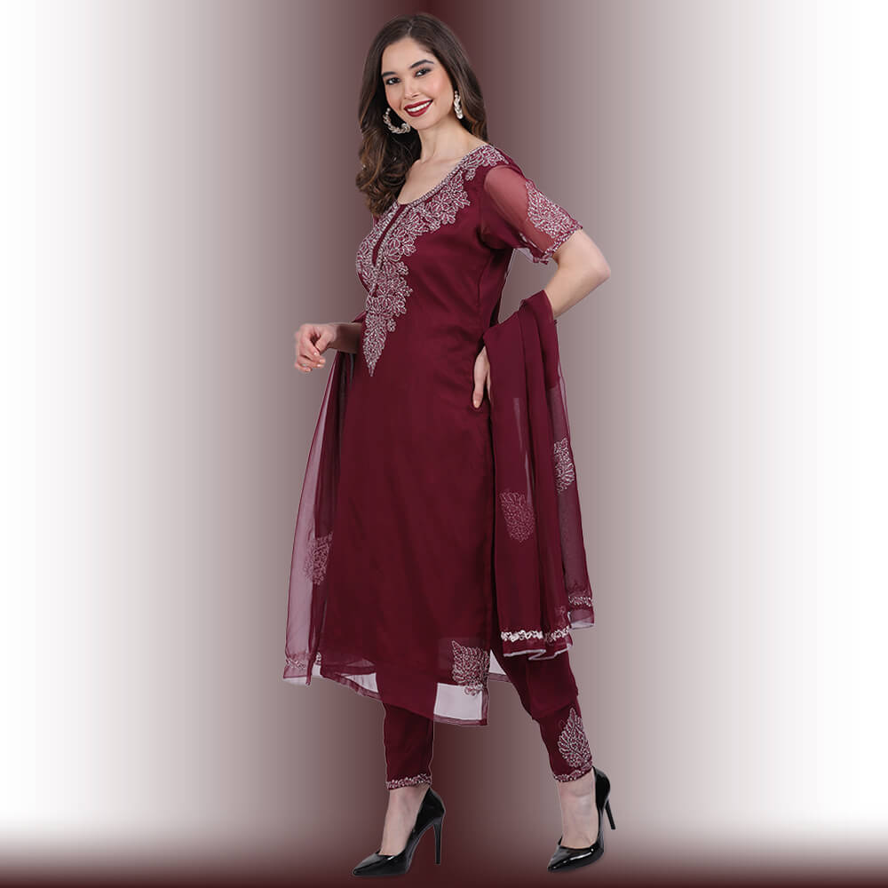 Chikankari Work Indian Dress