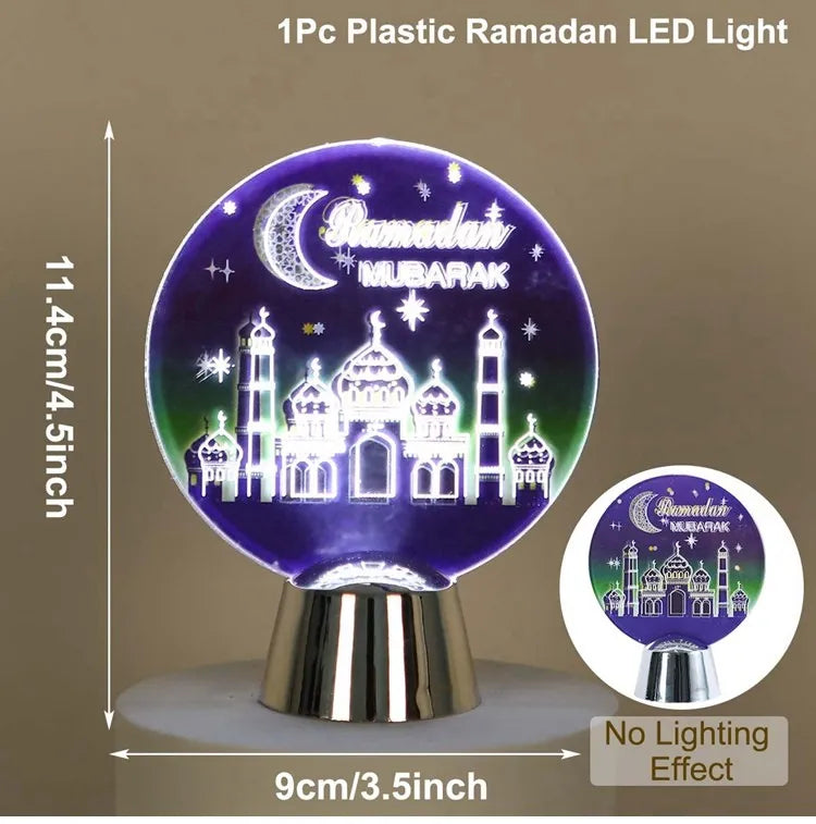 Eid Mubarak Moon Star Light Decor Islam Ramadan Decorations for Home 2024 Islamic Muslim Party Ramadan Kareem Eid Al-Adha