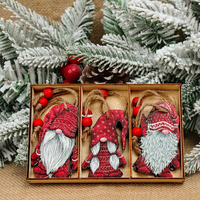Wooden Christmas Pendant Merry Christmas Decor for Home 2023 Navidad Ornaments C