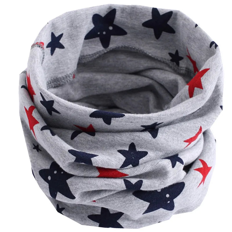 New Autumn Winter Girls Cotton Scarf Kids Scarf Bibs LIC Boys Girls Scarves Lovely Kids Collar Children Bufandas O Ring Scarf