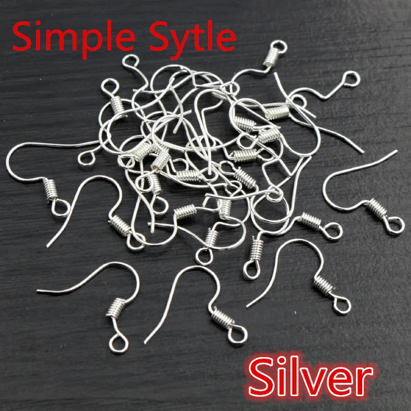 100pcs/Lot 20x17mm DIY Earring Findings Earrings Clasps Hooks Fittings DIY Jewelry Making Accessories Iron Hook Earwire Jewelry