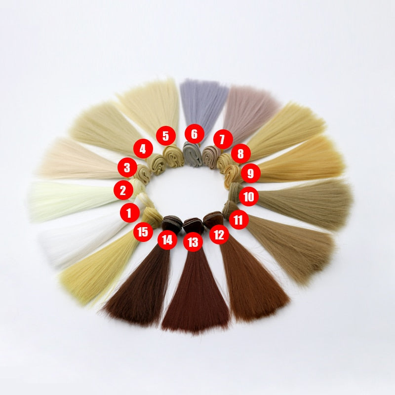 Msiredoll Bjd Wig 15*100CM or 20*100CM or 25*100CM Doll Hair for 1/3 1/4 1/6 Straight Hair Doll Hair Bjd Wig Diy