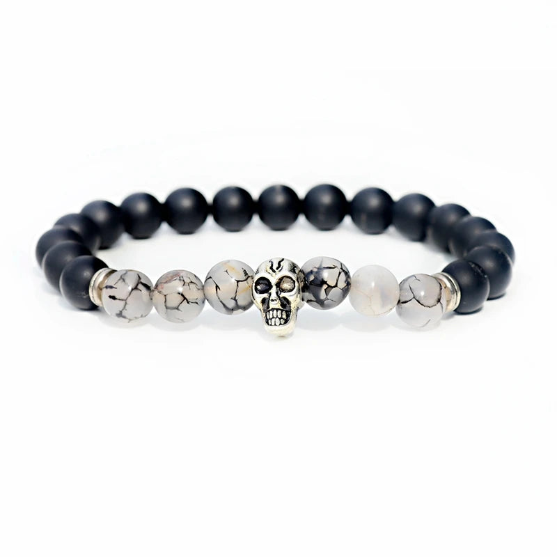 Buddhism Yoga Balance Bracelet Men Bileklik Black Matte Natural Stone Beads Bracelet for Women Braclet Jewelry AB216