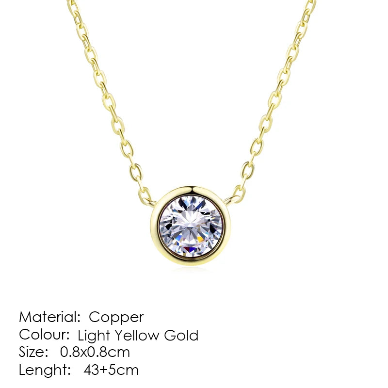 ZHOUYANG Pendant Necklaces Jewelry for Women Rose Gold Color Chain Jewellery Heart Necklace Cubic Zirconia N388