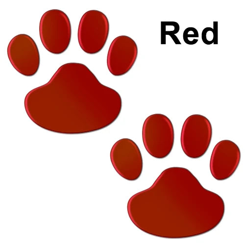 2Pcs/Set Car Sticker Cool Design Paw 3D Animal Dog Cat Bear Foot Prints Footprint Decal Car Stickers Silver Red Black Golden