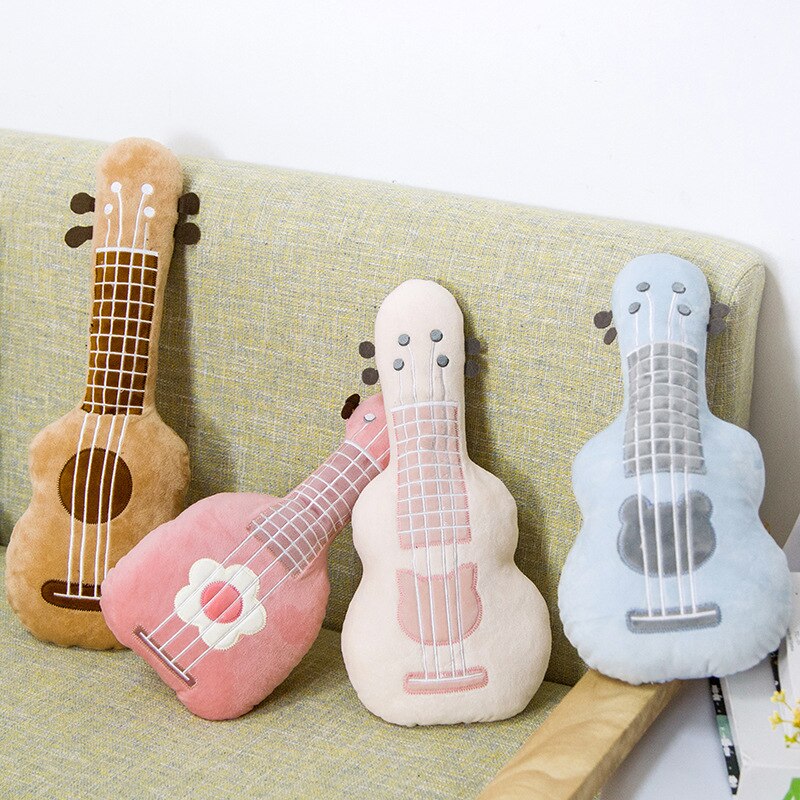 Guitar Pillow Stuffed Plush Musical Instrument Ukulele Toy Kids Toys Birthday for Child