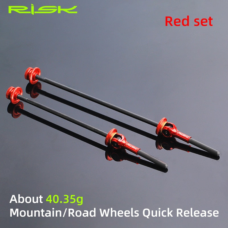 Ultra-Light 48g/Pair Titanium Ti Axis Skewers QR MTB Road Bike Bicycle Quick Release Front 100 Rear 130/135mm Wheel Hub Skewers