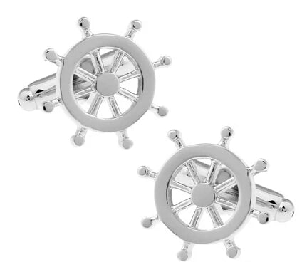 Cufflinks Retail Novelty Sail Design Blue White Color Sport Series Cufflinks for Men Cuff Links