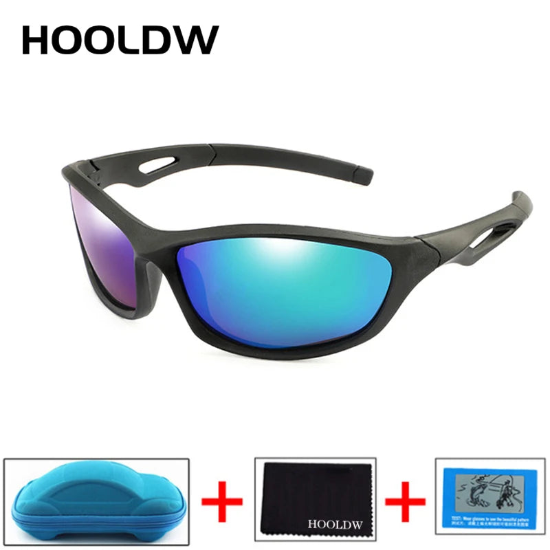 HOOLDW New Children Sunglasses Polarized Sun Glasses Silicone Flexible Baby Kids Glasses Boys Girls Sport Goggles UV400 Eyewear
