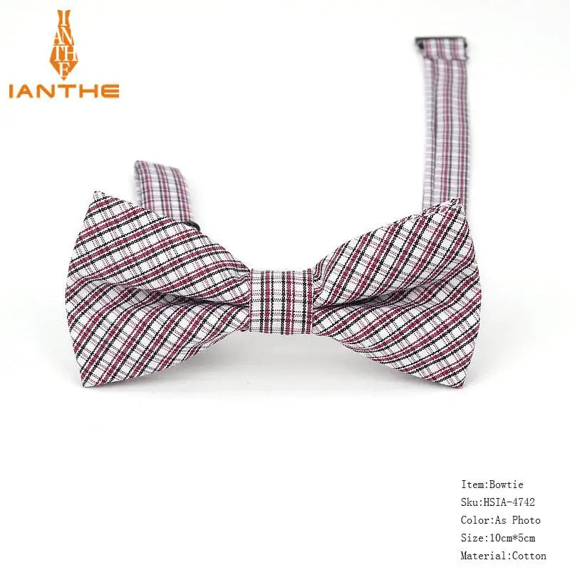 36Colors Brand Plaid Kid Bowtie Cotton Children Bowties Baby Kid Classical Pet Dog Cat Striped Butterfly Child Bow Tie