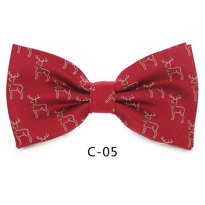JEMYGINS Christmas Bow Ties for Mens Shirt Snowflake Christmas Tree Pattern Men Silk Bow Tie Christmas