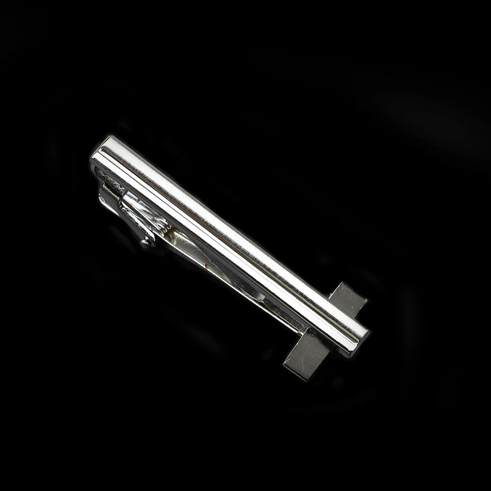 Men's Metal Tie Clip Bright Chrome Stainless Steel Jewelry Necktie Clips Pin Clasp Clamp Wedding Charm Creative