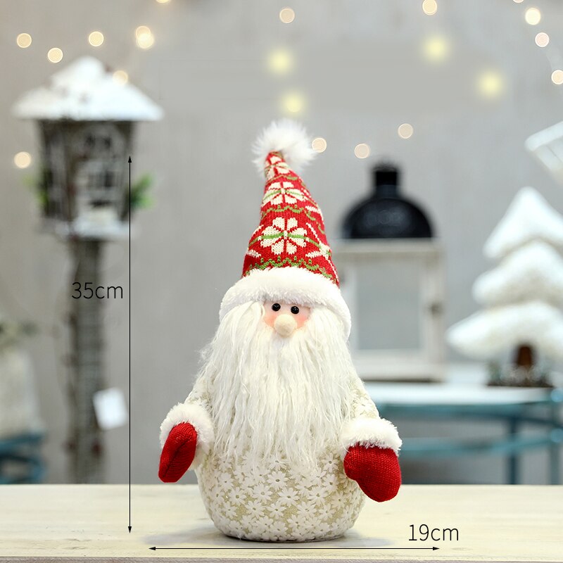Santa Claus Snowman Alpaca Elk Christmas Decorations for Home New Year Christmas Doll Home Figures Ornaments Merry Christmas