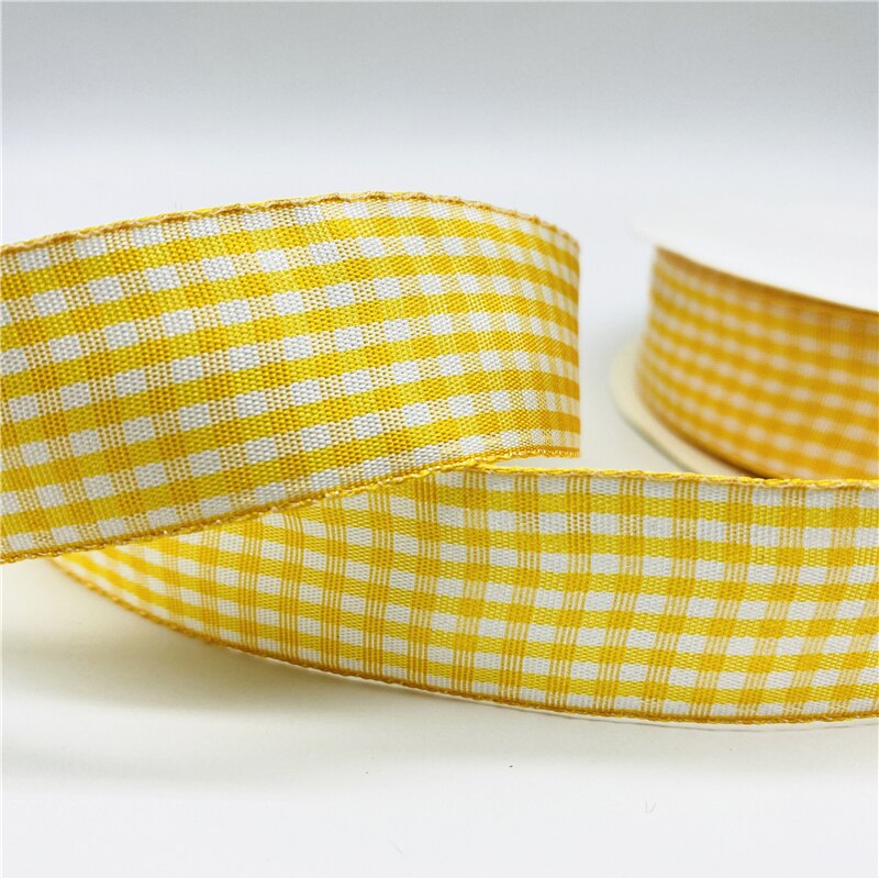 5yards/Lot 25mm Plaid Ribbon Christmas Decor Ribbon for Handmade Design Christmas Decoration DIY