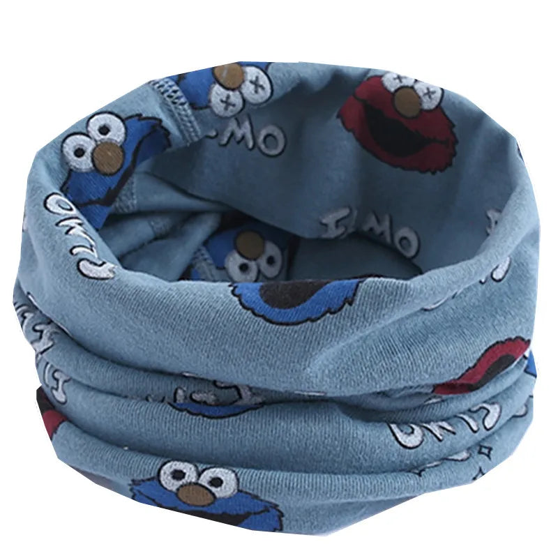 New Autumn Winter Girls Cotton Scarf Kids Scarf Bibs LIC Boys Girls Scarves Lovely Kids Collar Children Bufandas O Ring Scarf