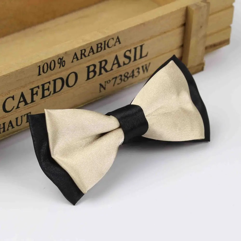 Classic Kid Suit Neckwear Baby Boy's Girls Fashion Solid Color Adjustable BowtiE Chlidren Two Tone Pet Dog Cat Bow Tie
